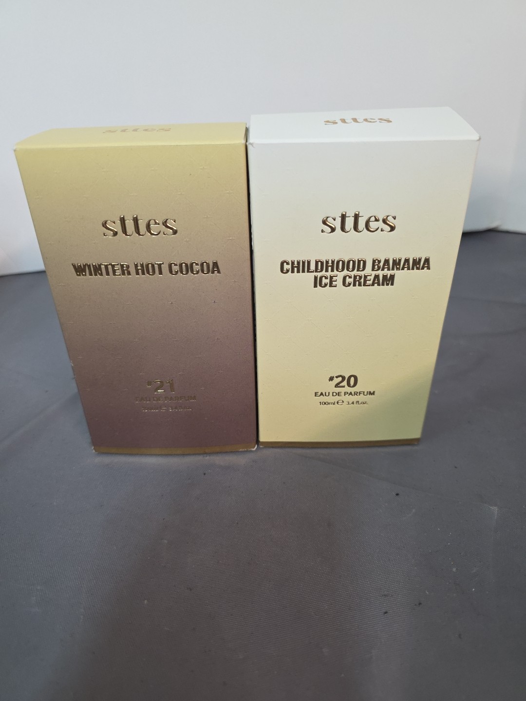 Sttes #20 Childhood Banana Ice Cream & Sttes #21 Winter Hot Cocoa Eau de Parfum