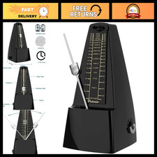 Mechanical Metronome - Loud Sound for Piano, Drum, Violin Guitar - Black