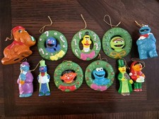 Sesame Street Muppets Christmas Ornaments Lot...