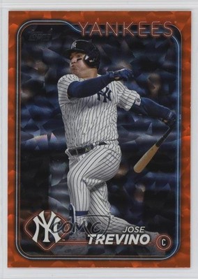 2024 Topps Update Orange Crackle Foilboard 34/299 Jose Trevino #US228 qo3