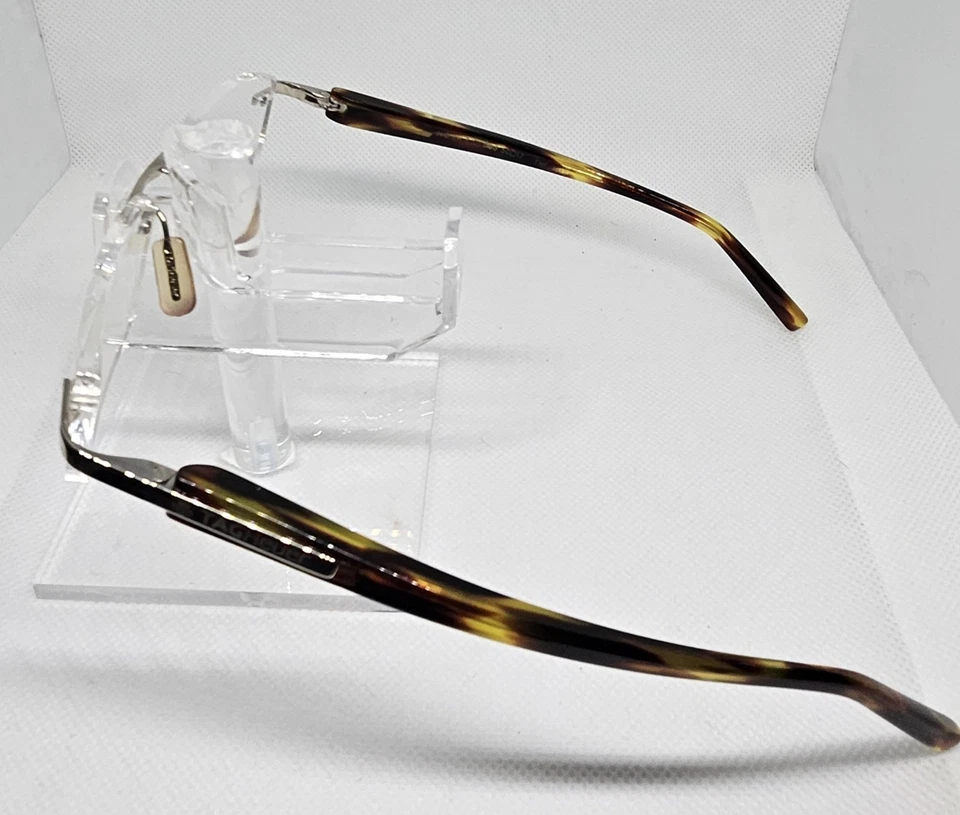 Monturas de gafas sin montura TAG Heuer TH 8101 hechas en Francia 50□17 140 tortuga Foto 4 de 4
