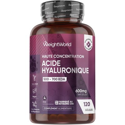 Hyaluronsäure Kapseln 600mg, 120 Kapseln Vegan für 4 Monate