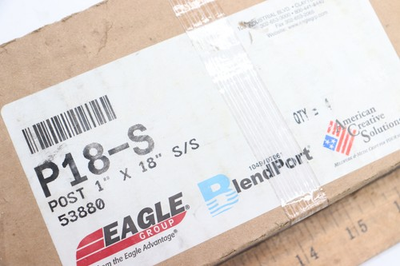 #ad 4 Pk Eagle Post Stationary Stainless Steel 1quot; x 18quot; 53880 P18 S $77.97