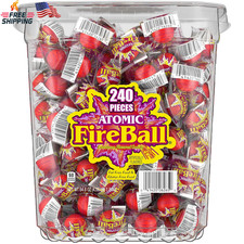 Wonka Atomic Fireball, Candy, Cinnamon Flavor, Individually Wrapped, 64.8Oz 240