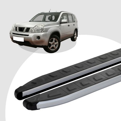 Trittbretter passend für Nissan X Trail 03/2007-07/2014 (Model: DOLU, Farbe: SIl