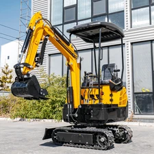 1.6Ton MINI EXCAVATOR With Hydraulic Pilot Control 13.5HP Gas Engine Mini Digger