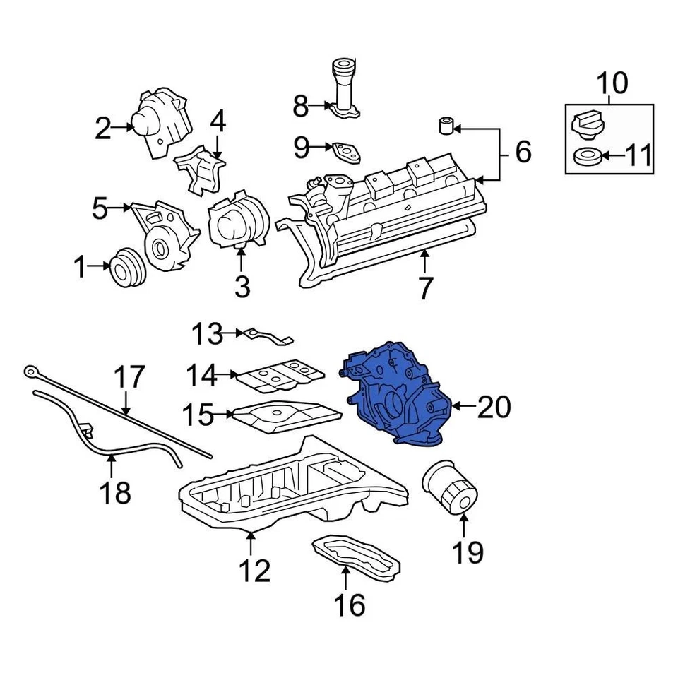 For Toyota Tundra 2004-2009 Toyota 151000F010 Engine Oil Pump Foto 2 de 4