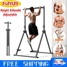 Multifunction Foldable Power Tower Dip Station Pull Up Bar Home Gym Adjustable