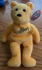 1999 23 Karat GOLD  n Bears Shaquille O  Neal 34 Los Angeles Lakers Bear w/ Tags  