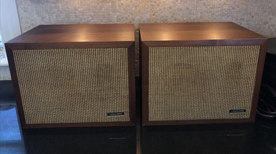 Realistic Solo-1 Bookshelf Walnut Wood Speakers 14 x11 x10  perfect condition