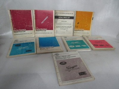 Vintage Harley Davidson Retail Price Book Lot
