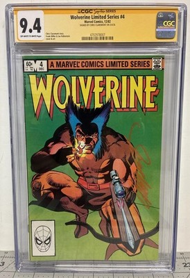 VTG  82 Wolverine Limited Series #4 CGC SS 9.4 NM Chris Claremont Orange Sig  