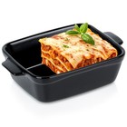 Plat à four céramique noir 370 ml plat cuisson résistant chaleur cuisine
