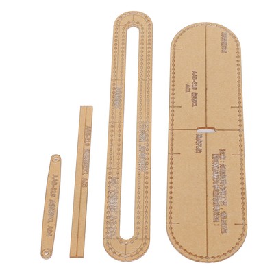 4Pcs Short Wallet Making Template DIY Tool Key Case Leder Handwerk Muster A AK