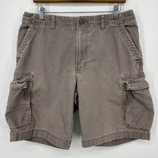 Gap Cargo Shorts Men's Size 32 Gray 100 Cotton Vtg Y2K Khakis 10" Inseam