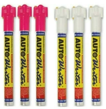 U.S. Chemical & Plastics AUTOWRITER PENS PINK & WHITE - 6 Pens (3 PINK/3 WHITE)