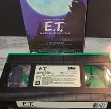 ET The Extra Terrestrial VHS 1982 Rare Green and Black Tape Spielberg