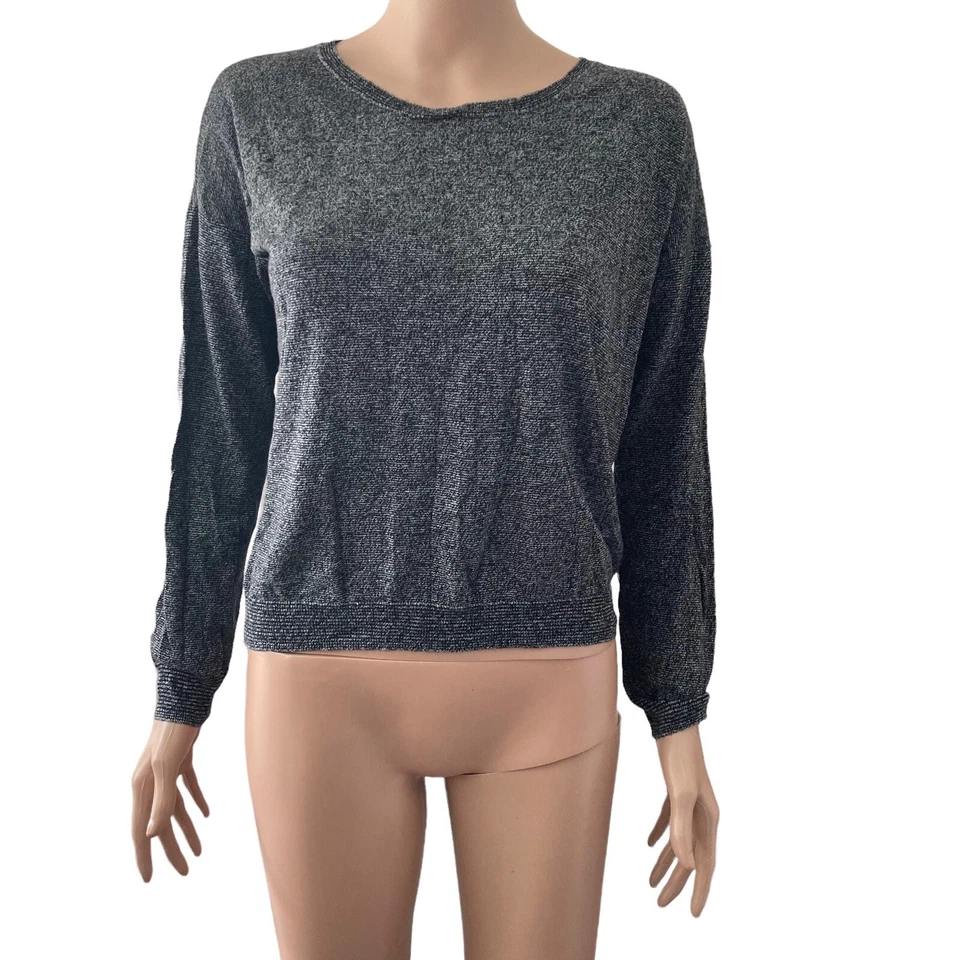 Suéter Umgee USA para mujer grande negro jaspeado elástico Foto 2 de 4