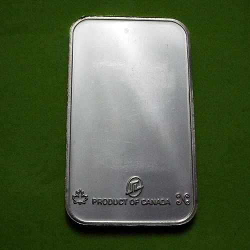 1985 ARIES Zodiac Sign CANADA NATIONAL One Troy Ounce .999 Silver Art Bar - Picture 10 of 12