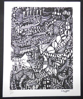 CARNIVAL MASK #4 / Cuba Serigraph by RENE PORTOCARRERO from Cuban Poster Gallery