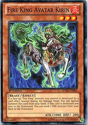 Fire King Avatar Kirin SDOK-EN003 Yu-Gi-Oh! Light Play 1st Edition
