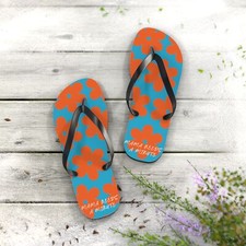 Mama needs a minute, Flip Flops with values, customized size