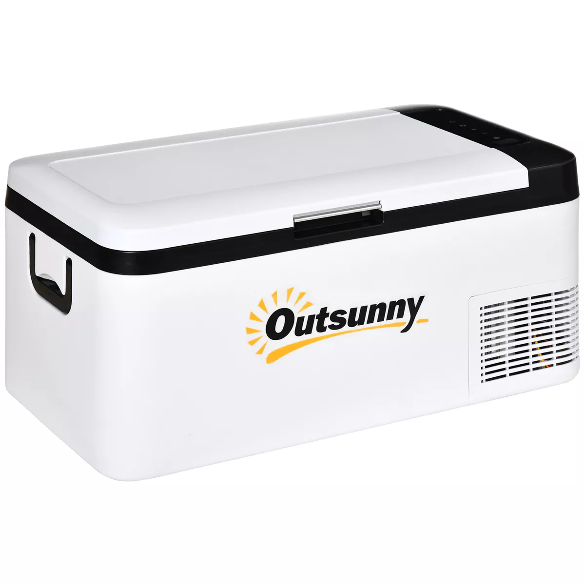 Outsunny 12V Portable Car Refrigerator w Inner LED Light Indoor