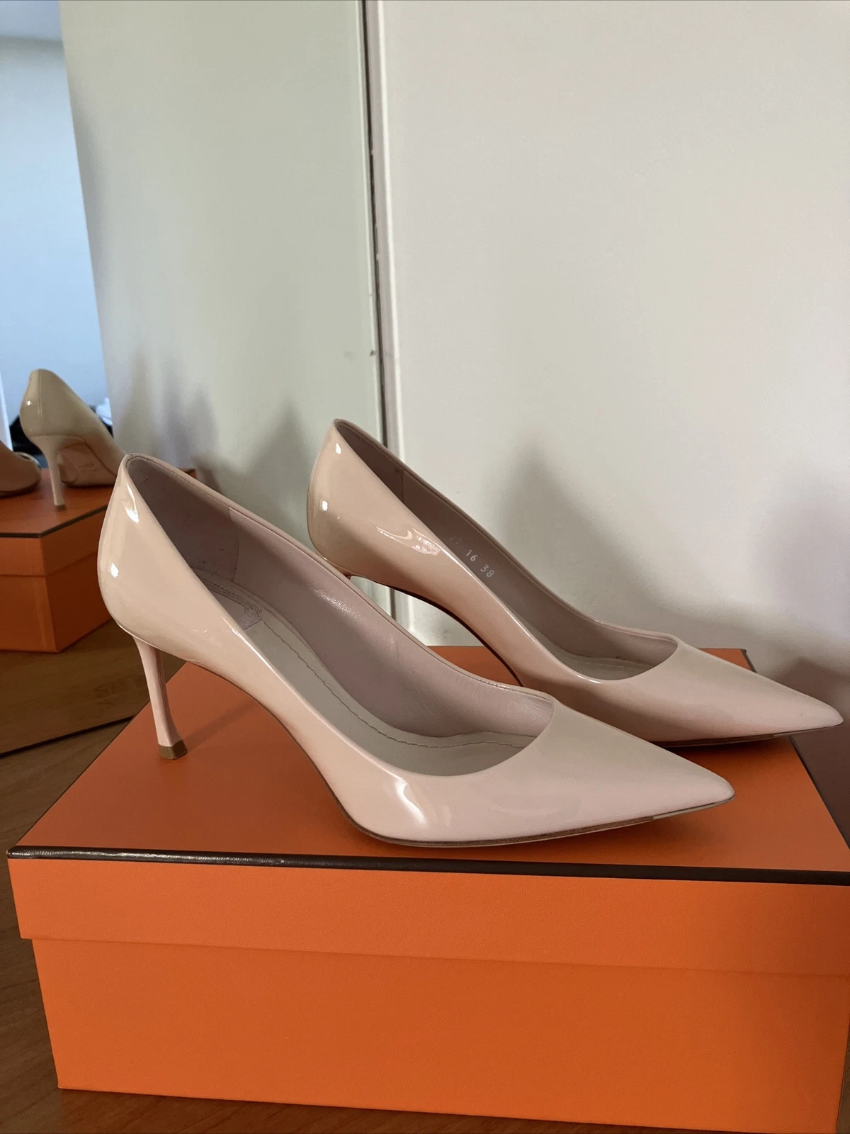 Escarpins nus brevetés Christian Dior 38 80 mm