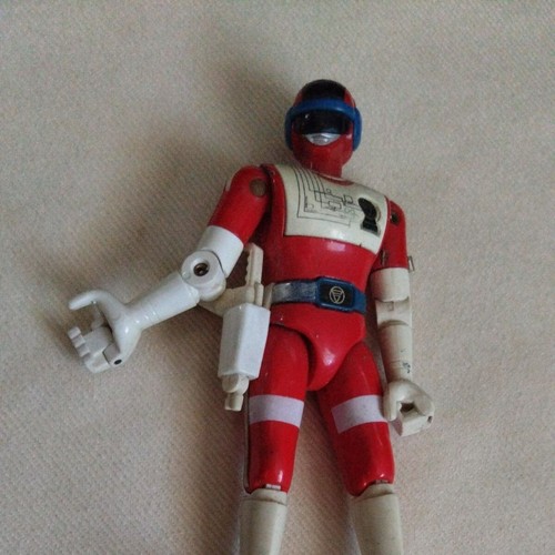 Choudenshi Bioman Bio Red Superalloy FIgure Showa Retro Tokusatsu Anime Rare - Picture 3 of 8