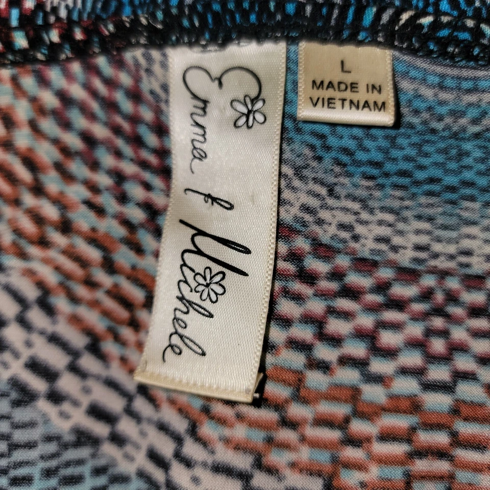 Vestido envolvente Michelle & Emma tejido multicolor elástico para mujer talla grande  Foto 4 de 4