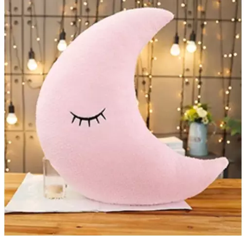 Plush Sky Pillows Toys Cute Emotional Moon Shaped Pillow Decor