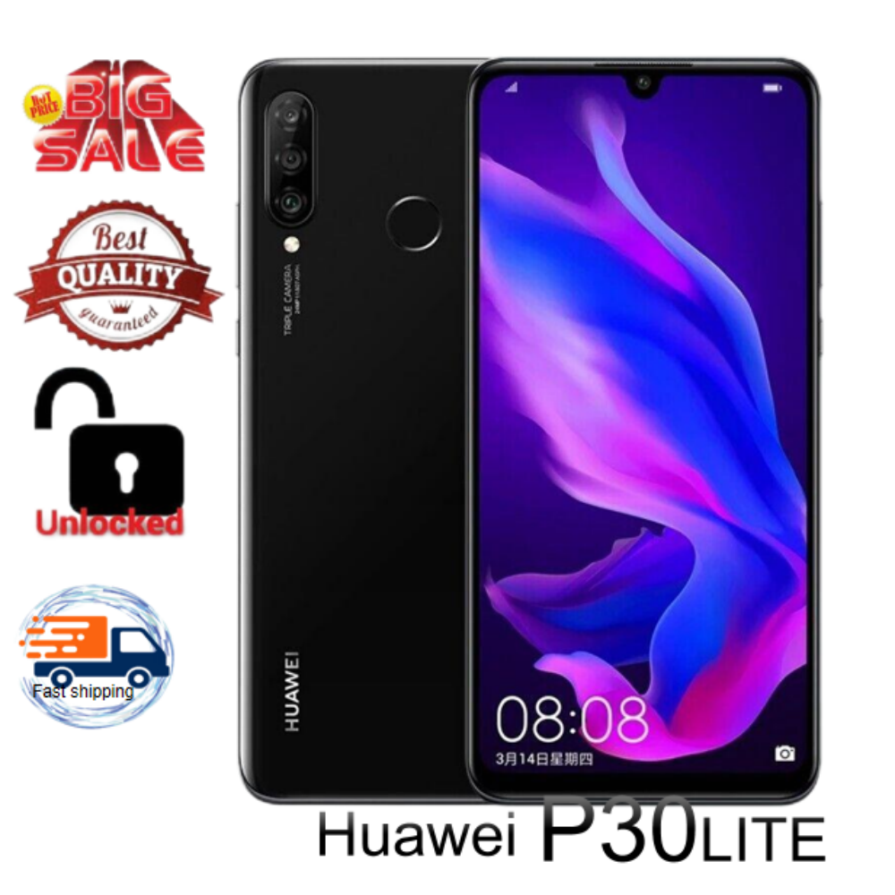 New Huawei P30 lite 6+128GB Unlocked Unlocked Smartphone Android Phone 6.15 Inch