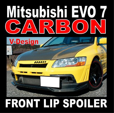 Carbon V Design Frontlippe Spoiler Splitter ''passt'' Mitsubishi Evo Evolution 7