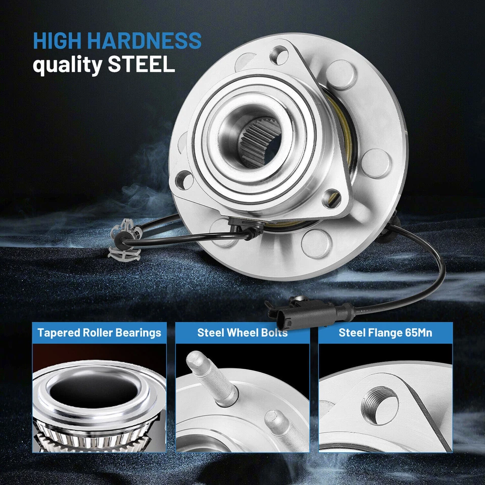 Pair 515096 4WD Front Wheel Bearing Hub for 07-13 Chevy Silverado 1500 4.3L V6 Foto 4 de 4