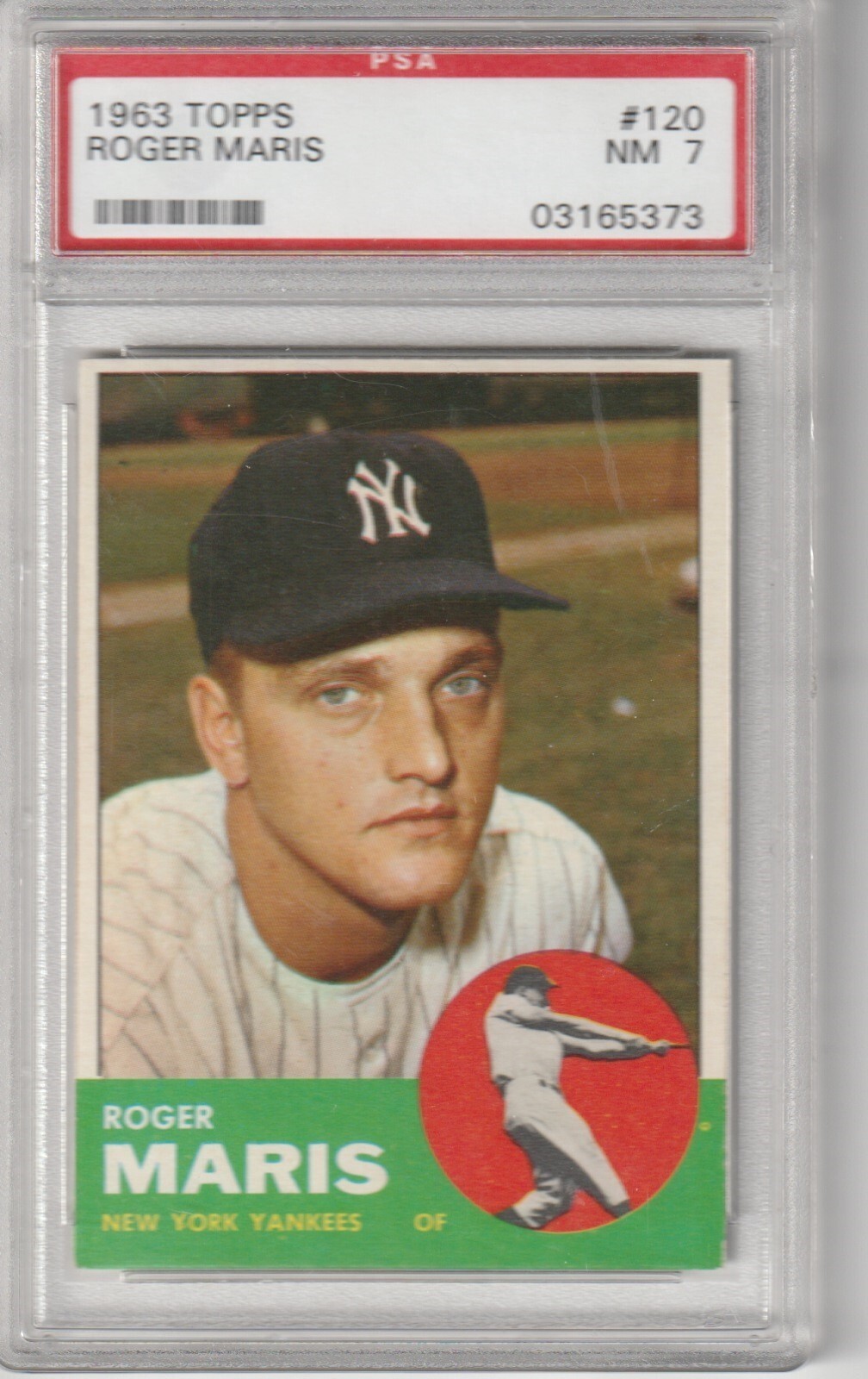 1963 Topps Roger Maris #120, PSA NM 7
