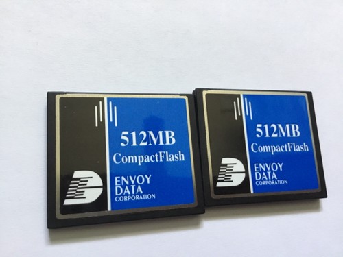 Lot of 2pcs (USED) 512mb ENVOY CFI Compact flash for older CF NIKON CANONcameras