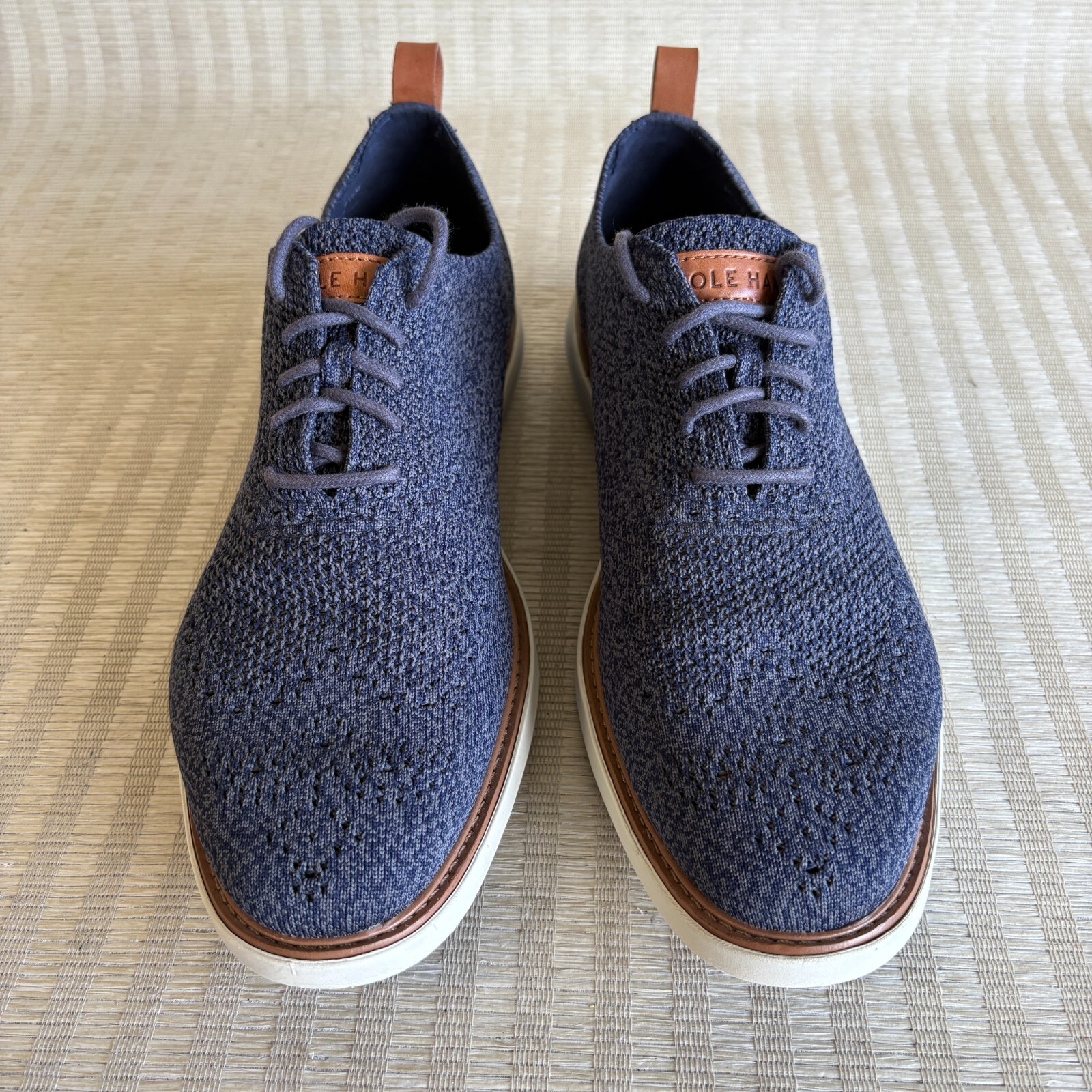 SAOLA Scarpe Oxford Cole Haan da uomo GrandEvolution Stitchlite blu in maglia C33107 taglia 9 5 M