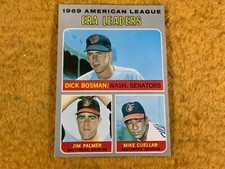U8-76 BASEBALL CARD - 1969 AMERICAN LEAGUE ERA LEADERS - 1970 TOPPS - CARD #68