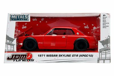 JADA JDM TUNERS 1971 NISSAN SKYLINE GTR KPGC10 RED 1:24 DIECAST