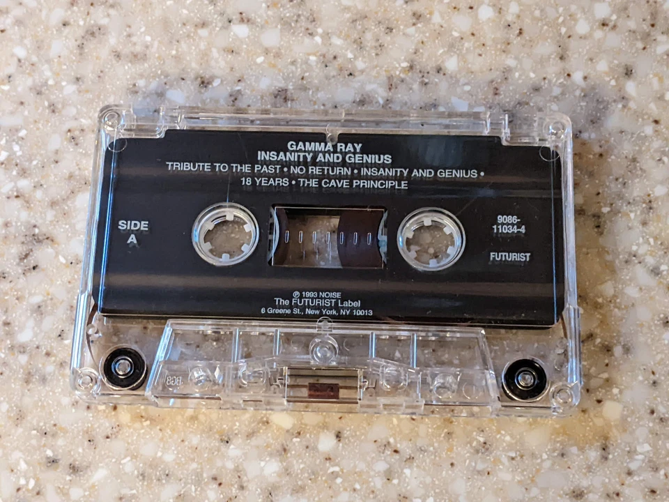 Rare! GAMMA RAY - Insanity And Genius Promotional Cassette - 1993 Foto 3 de 4