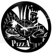 OROLOGIO DA PARETE IN VINILE - PIZZERIA RISTORANTE PIZZA Idea Regalo Arredamento