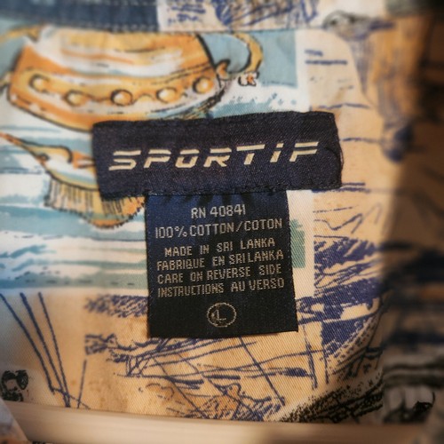Camisa De Colección Le Coq Sportif Estampado Completo Abotonada Para Hombres LG Pesca Trophey - Imagen 4 de 4