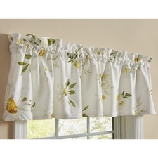New Country Cottage Farmhouse WHITE DAISY VALANCE Curtains Topper