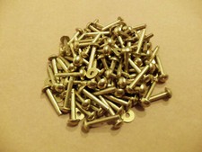 Solid Brass Round Head Rivets  Burrs 1" 9 gauge SCA 1 Pound 