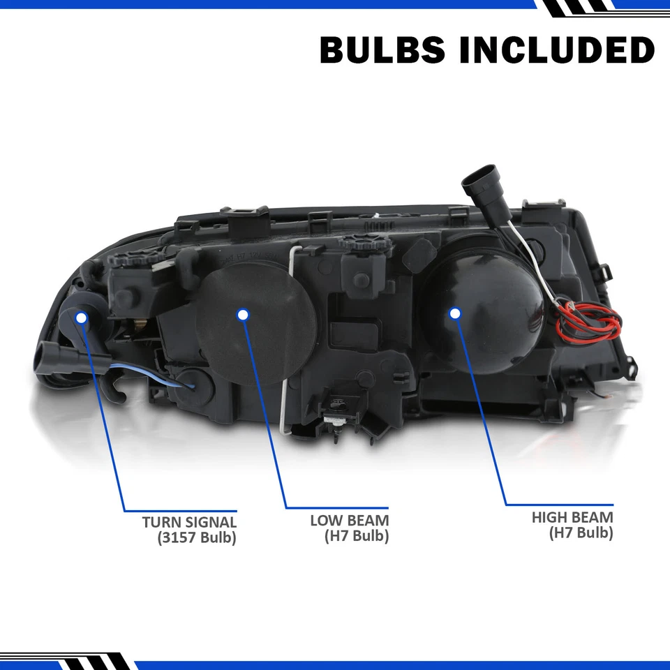 Par de faros cromados proyectores LED dobles cupé serie 3 BMW E46 1999-2001 Foto 2 de 4