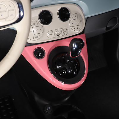 Pink Central Control Interior Gear Shift Set Trim Frame For Fiat