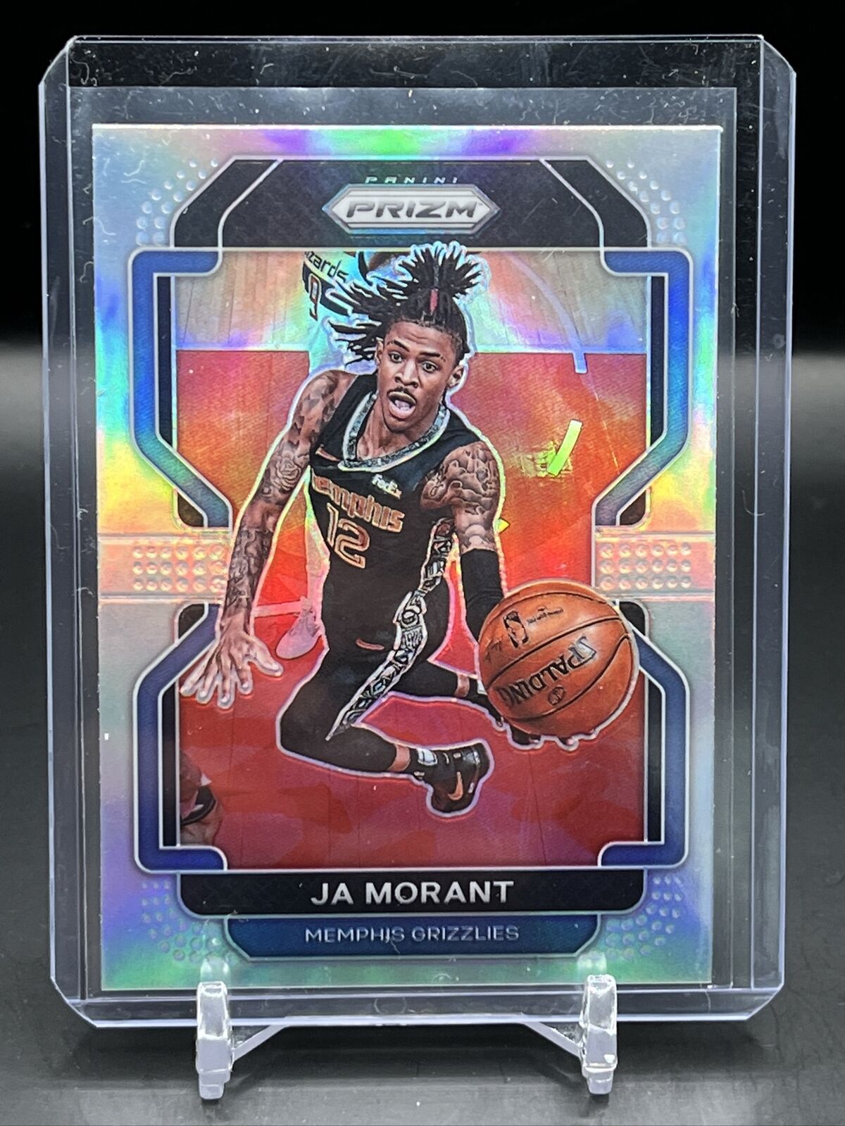 Ja Morant 2021-22 Panini Prizm Basketball Silver Prizm Card No. 194  Grizzlies