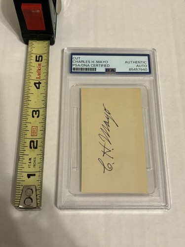 Dr Charles H Mayo Physician Mayo Clinic Signed Autograph Psa Cut Card