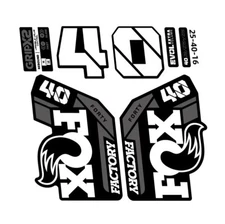 Fork Sticker for 2025 FOX 40 Factory step cast Mountain Bike White Grey Gray