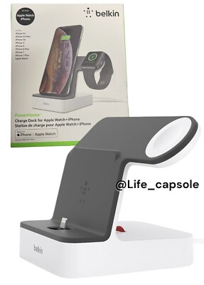 New Belkin PowerHouse Wireless Charging Dock For Apple Watch+iPhone StationStand